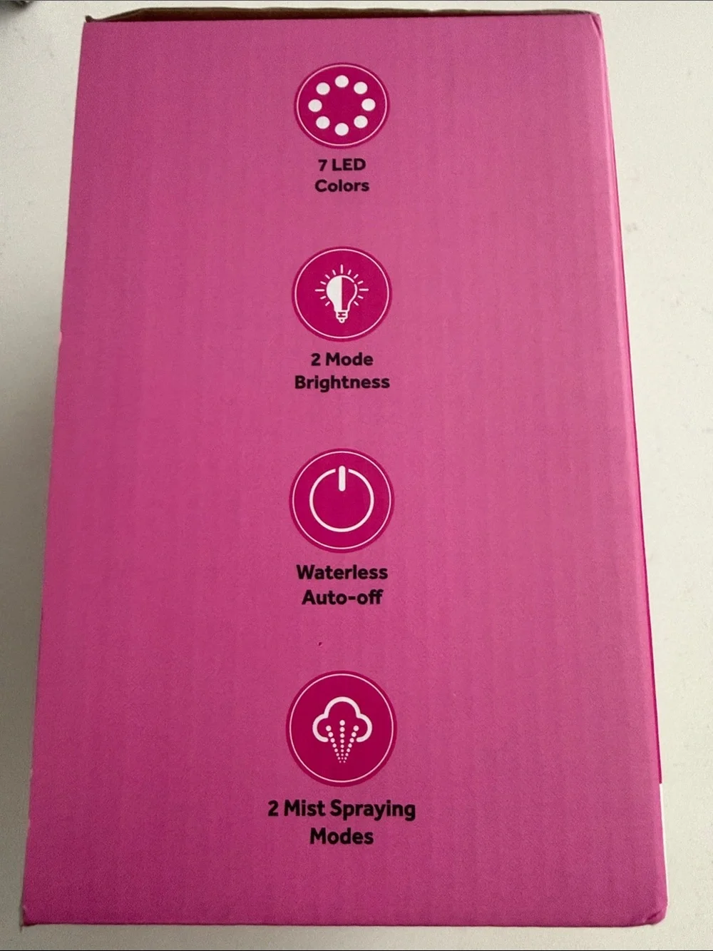 NIB Bliss Blue Ultrasonic Glass Humidifier Aroma Diffuser 7 color led lights